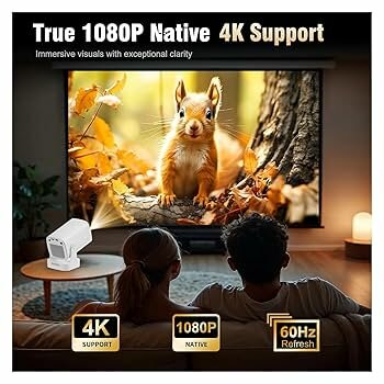 Projecteur 1080P 4K Support