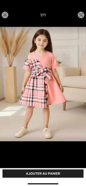 Robe Enfant Carreaux Mode 5ans