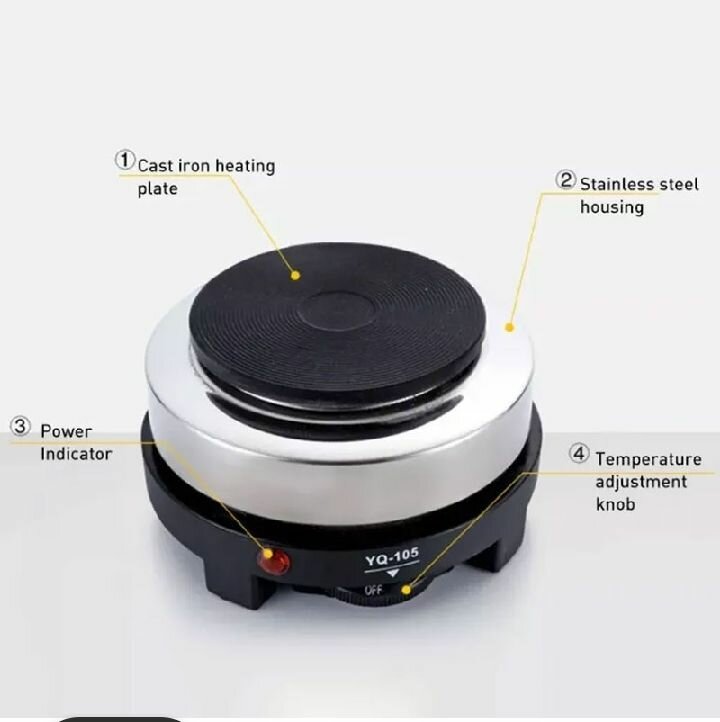 500W Mini Electric Coffee Stove 5-Gear Tea Heater Oven YQ-10