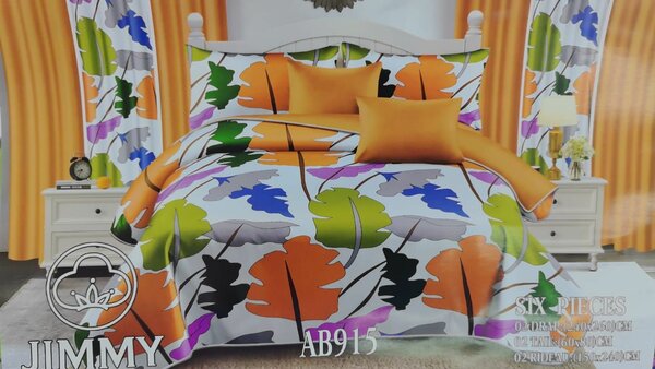 Parure de lit 6 pièces colorée