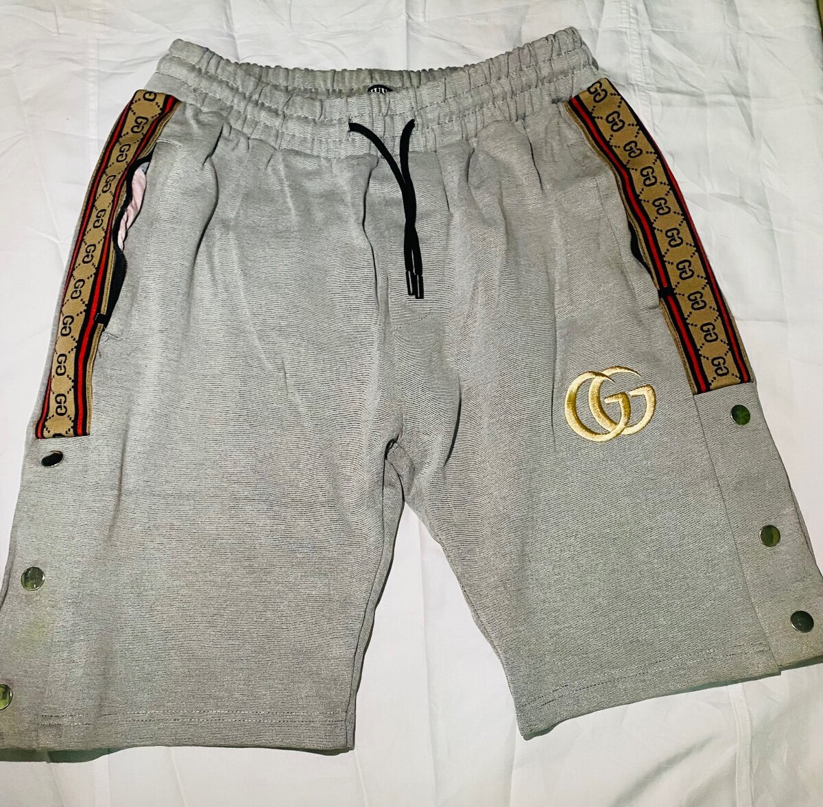 Shorts en molleton gris