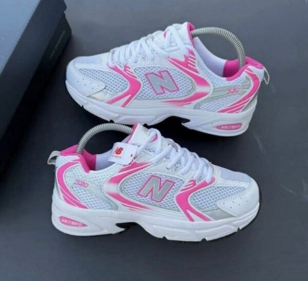 Baskets Femme Blanc Rose