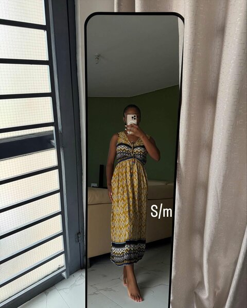 Maxi dress, multicolor with print