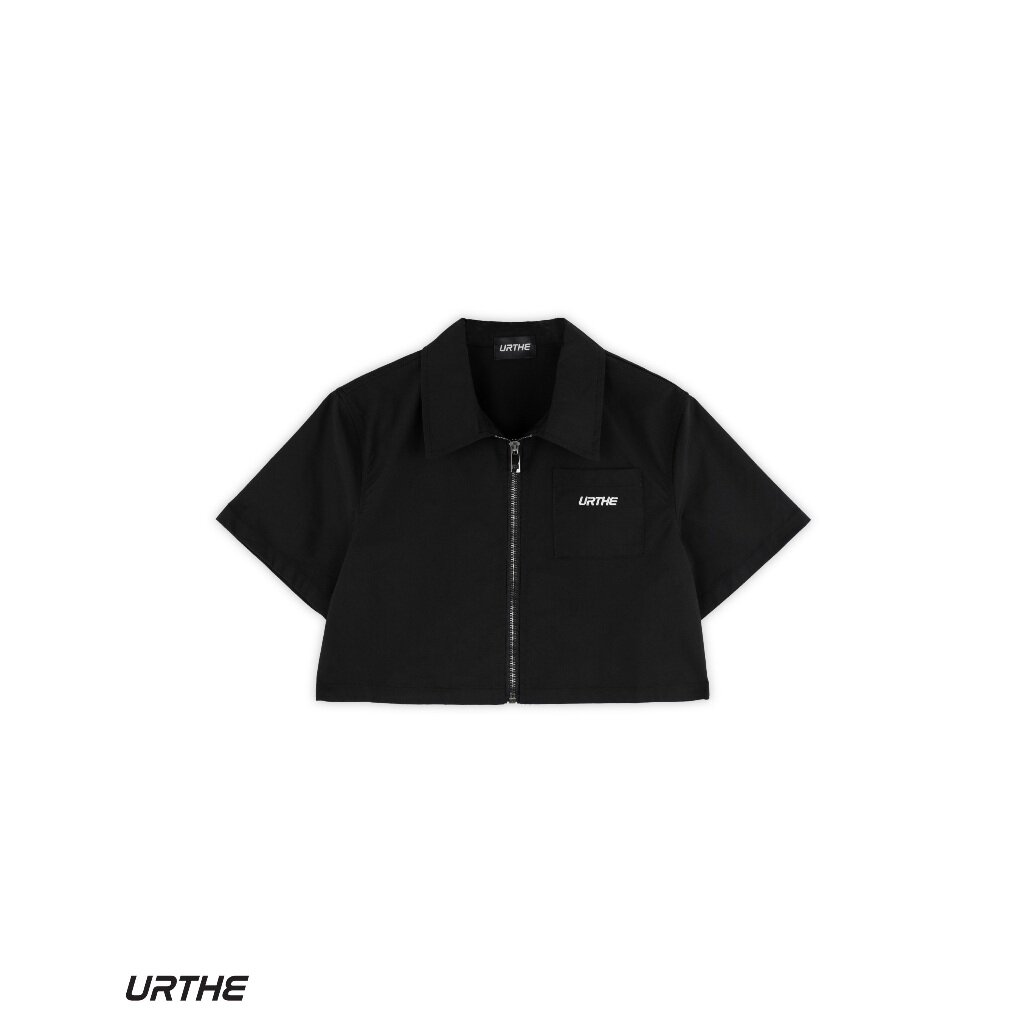 Chemisette Noire avec Fermeture Éclair