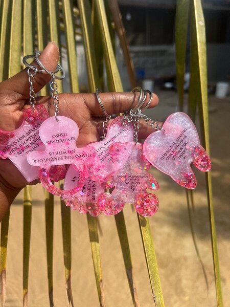 Keychain souvenir for baby christening