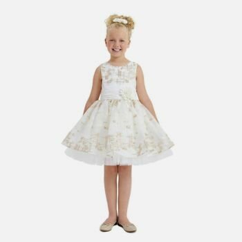 Robe Cérémonie Tulle Scintillante - Bleu/Blanc - Juniors