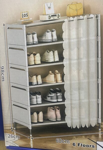 Étagère à Chaussures 6 Niveaux