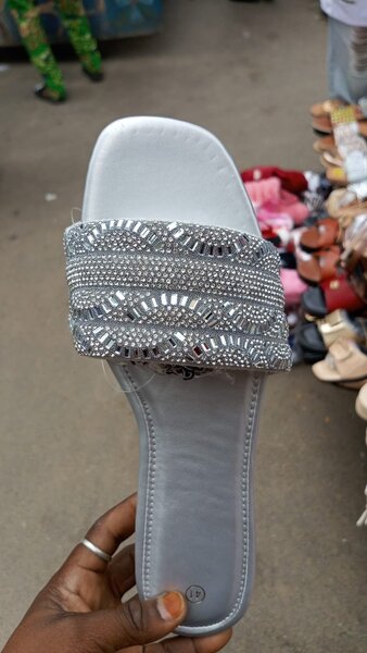 Sandales argentées strass