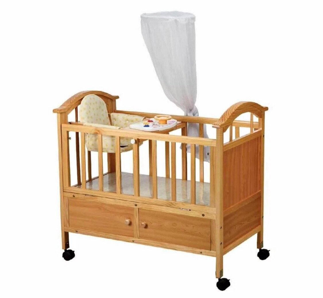 Lit de bébé en bois pliant