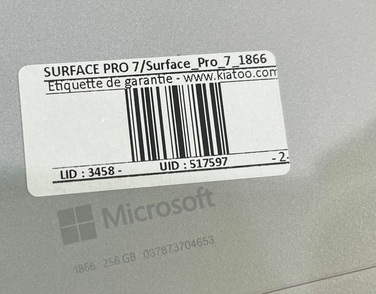 Microsoft Surface Pro 7 256GB