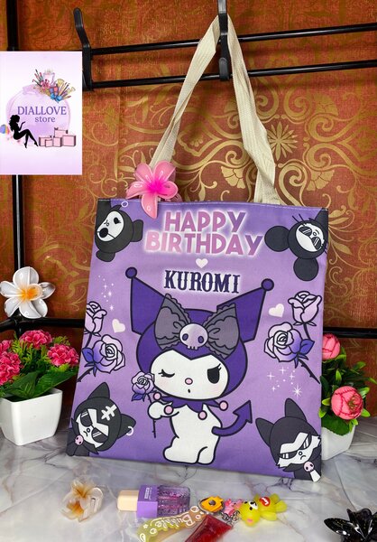 Sac en toile Kuromi anniversaire