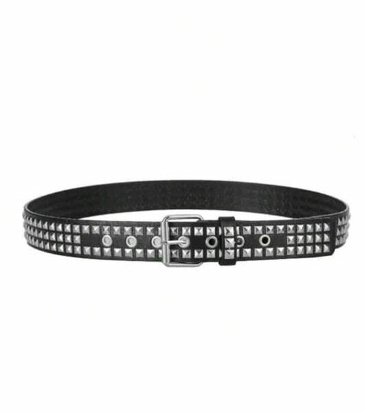 Ceinture Noire Cloutée Rock