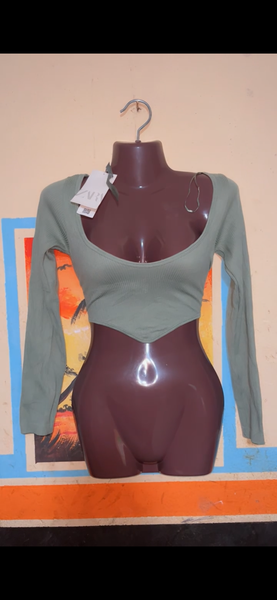 Top femme vert élégant