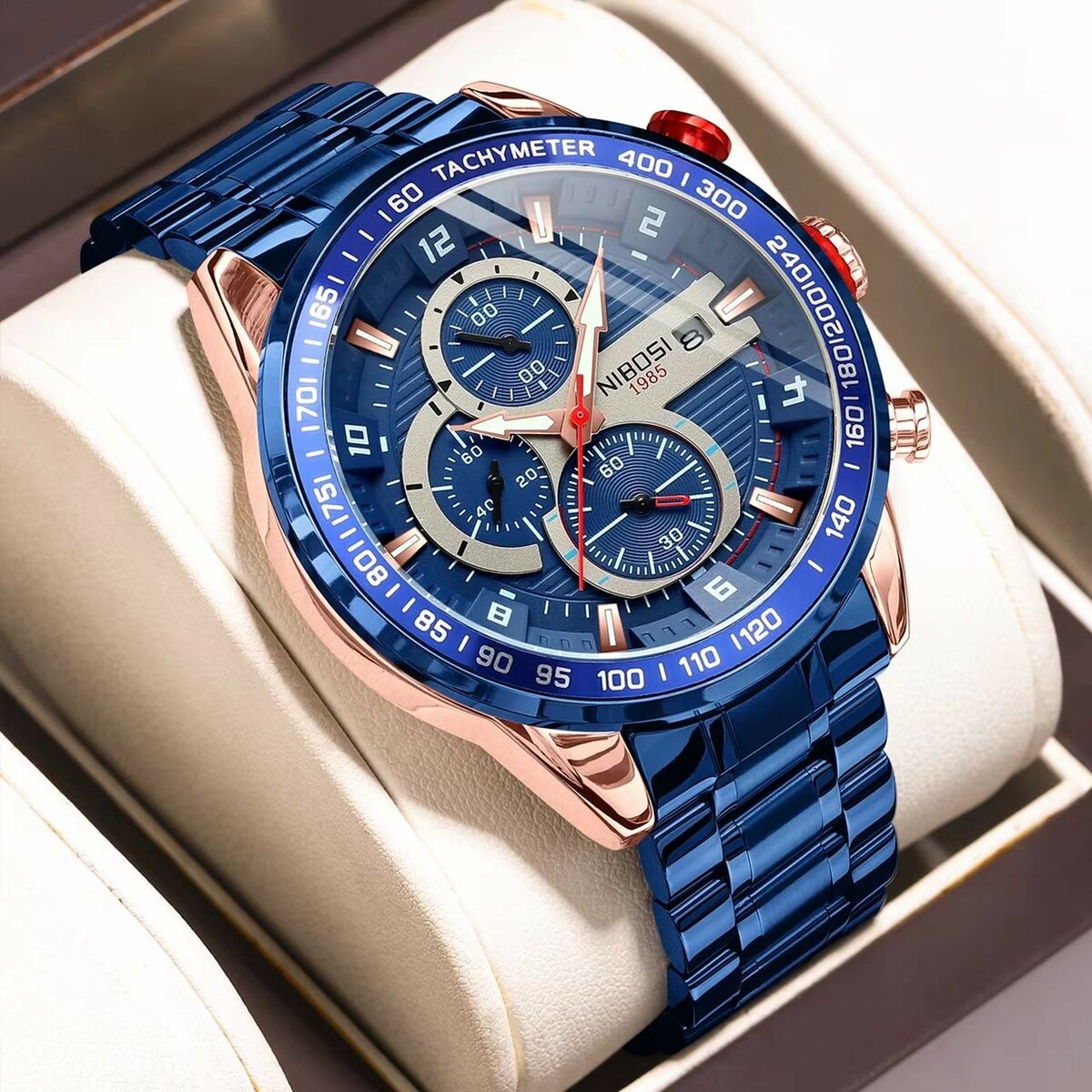 Montre NIBOSI Homme - Bleu