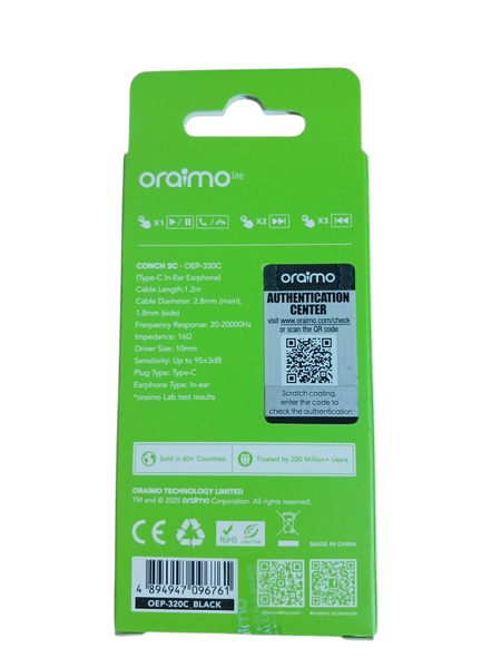 Écouteurs Oraimo Type-C