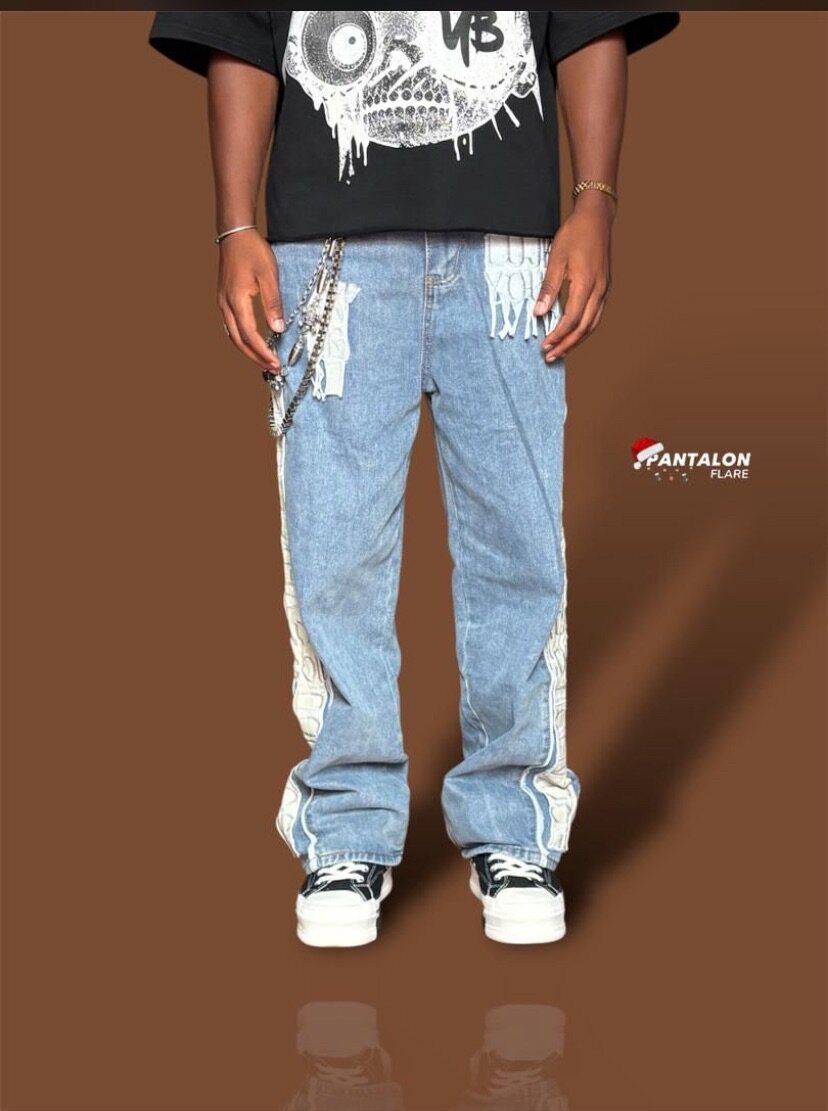 Pantalon customiser en jeans