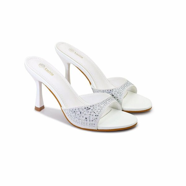 Mules à talons avec strass