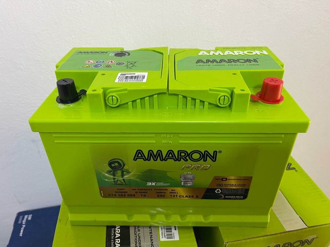 Amaron car batteries and other types are available