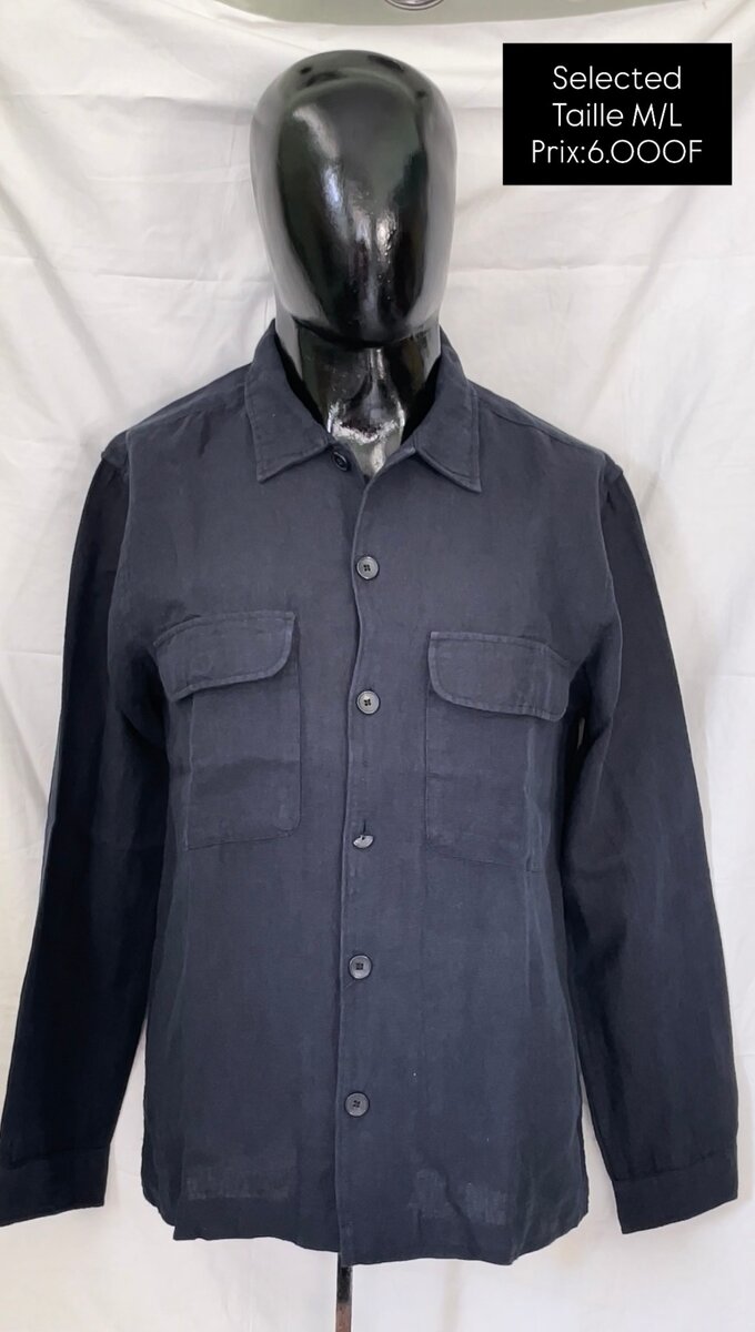 Veste Chemise Noire Élégante