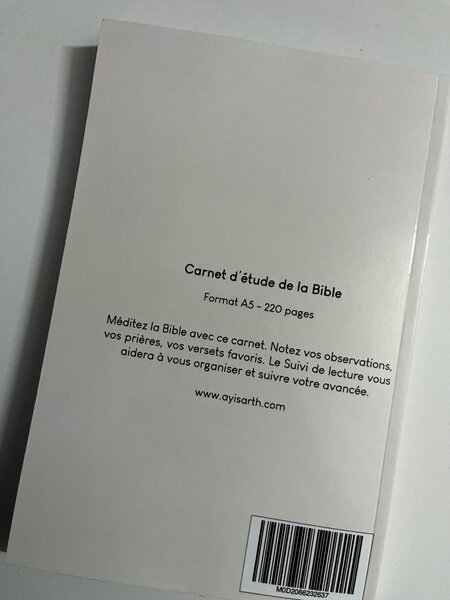 Carnet détude de la Bible