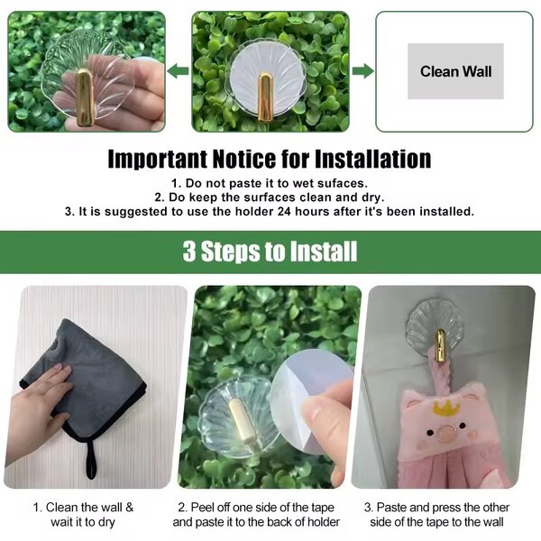 Crochet en coquille lot de 10