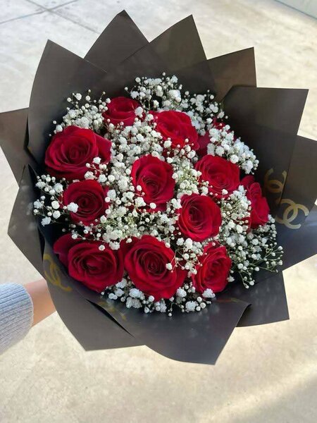 Bouquet romantique de roses rouges