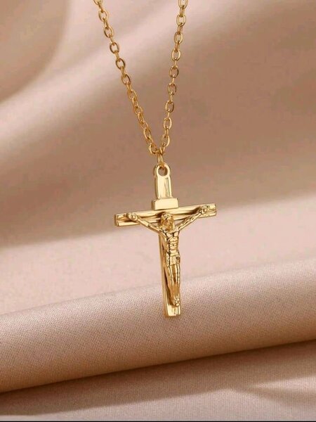 Collier Crucifix Doré
