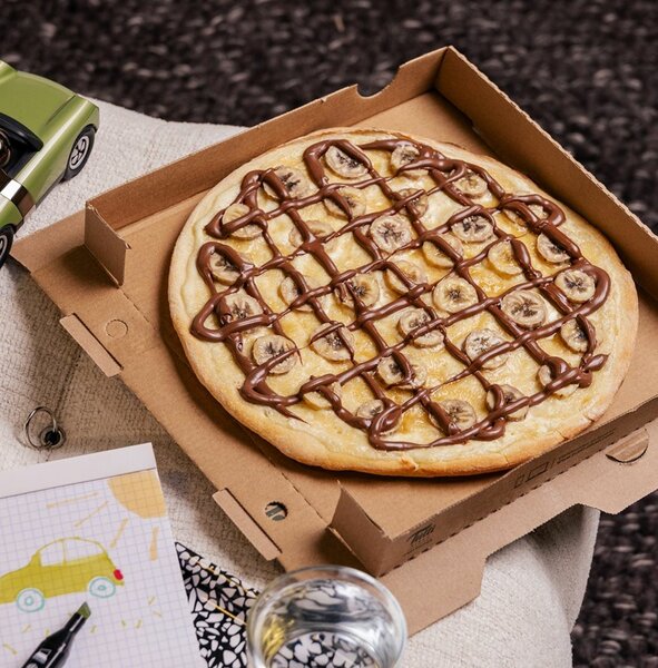 Pizza sucrée Nutella banane