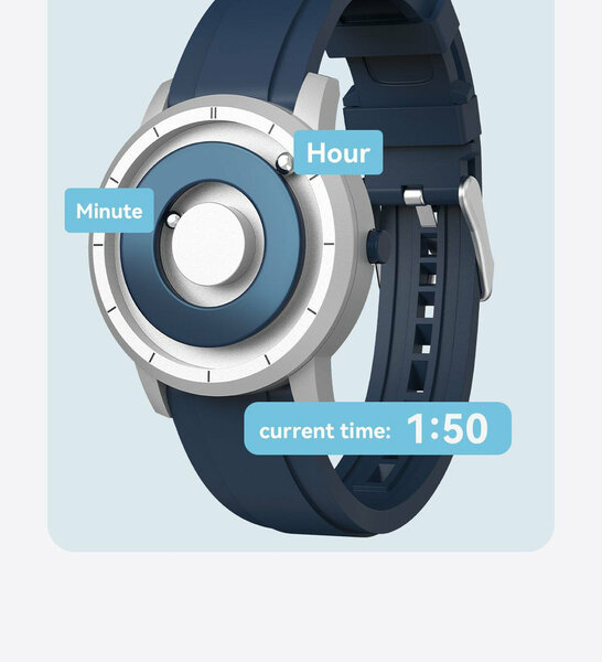 Montre design disque rotatif