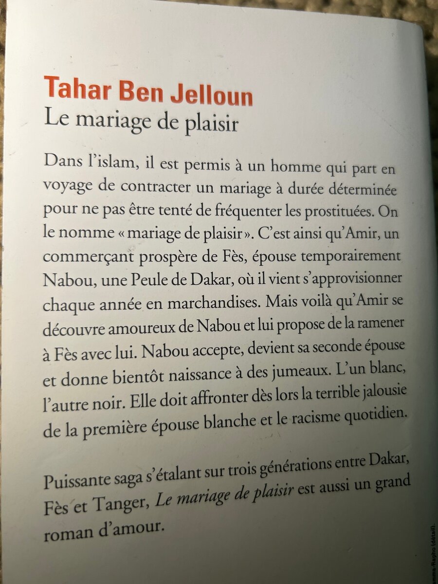 Le mariage de plaisir