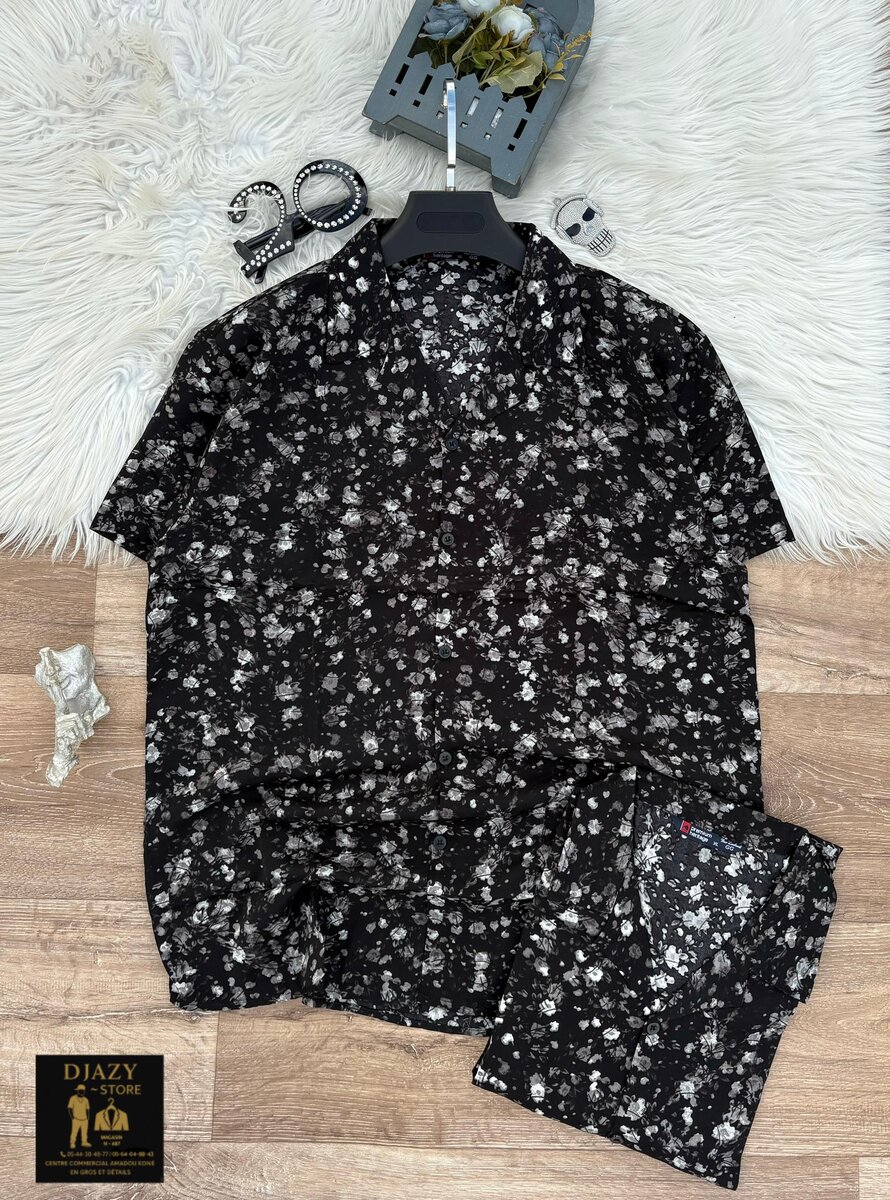 Chemise à motifs colorés