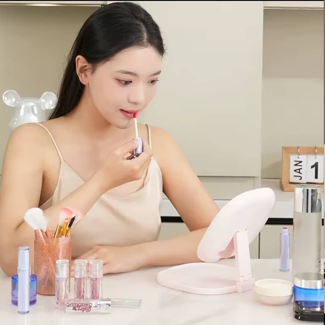 Miroir compact maquillage LED