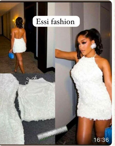 Robe dos nu élégante femme