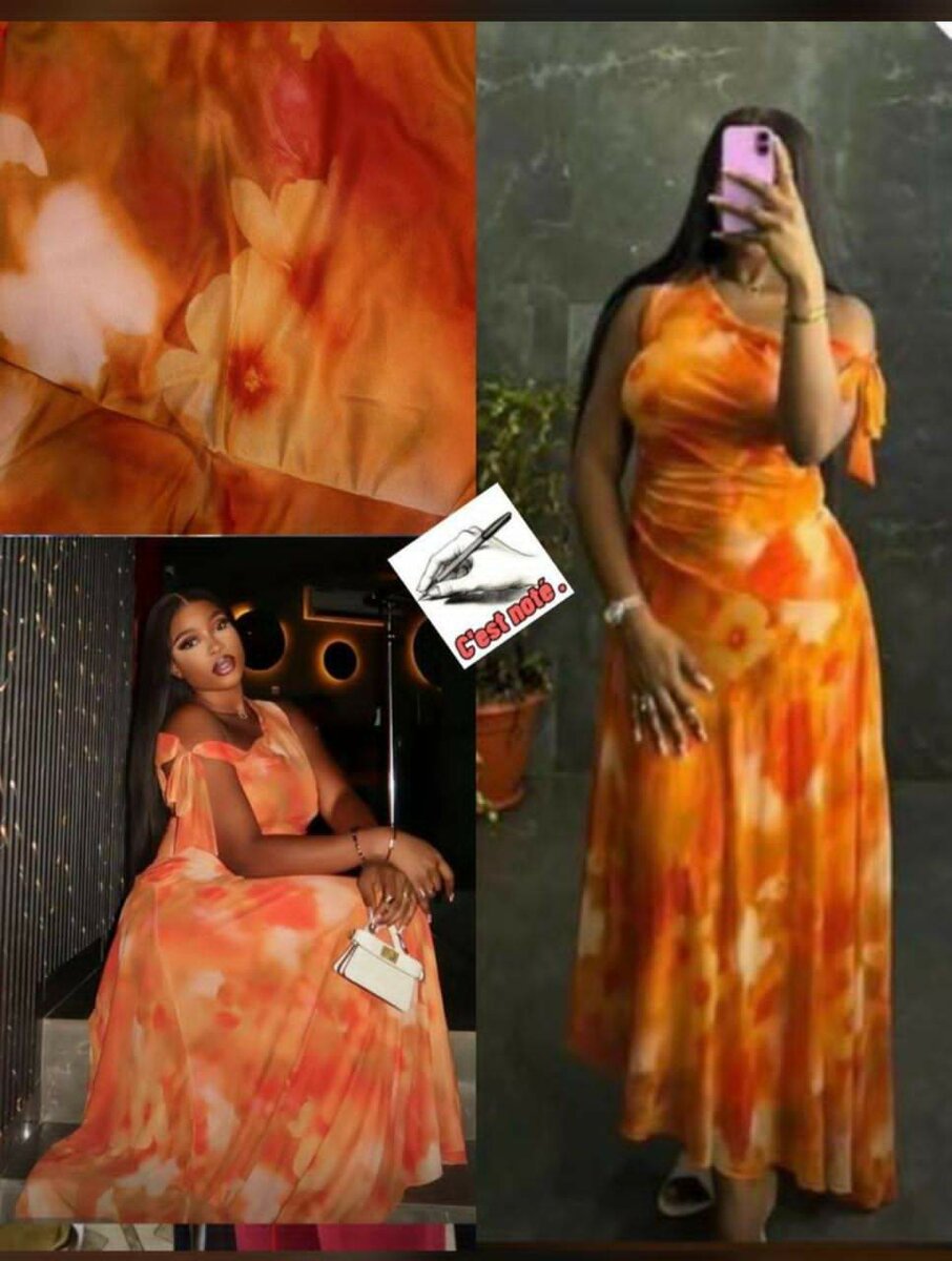 Robe Asymétrique Orange