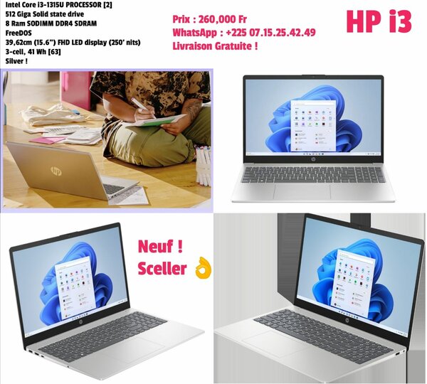 Ordinateur Portable HP i3 Neuf