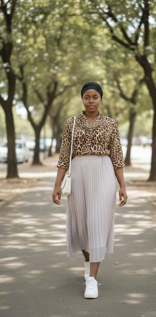 Jupe midi plissée élégante