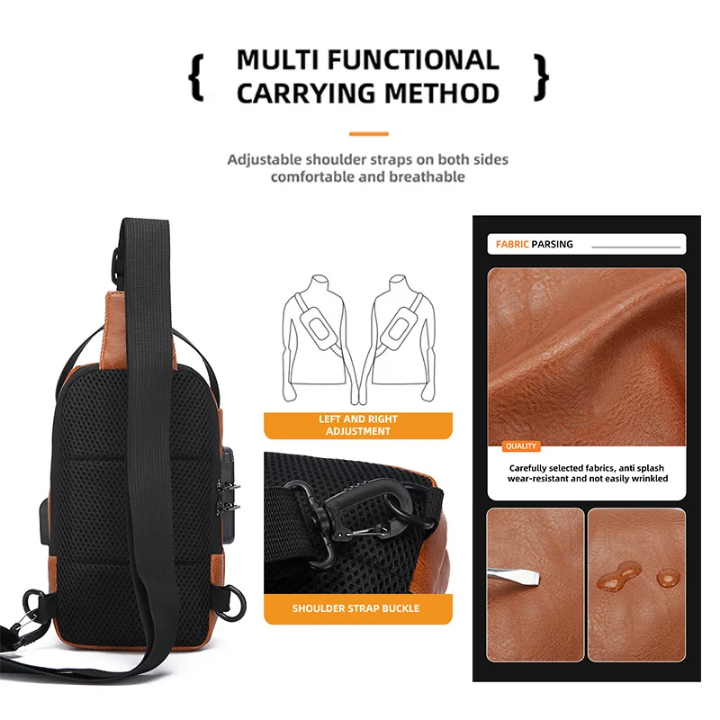 Sacoche bandoulière en cuir homme