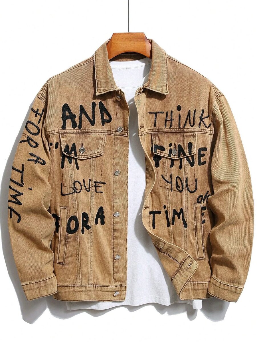 Veste en jean graffiti