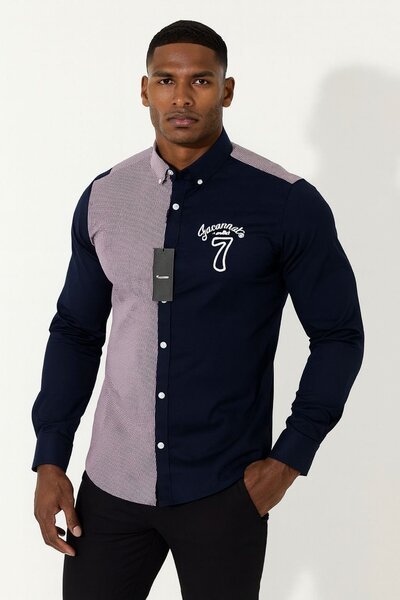 Chemise Homme Bicolore Élégante