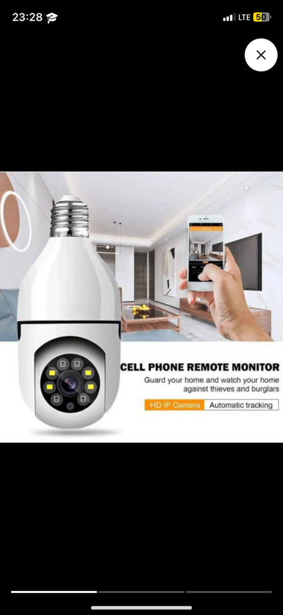 Smart cctv Bulb camera