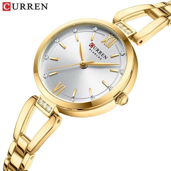 Montre Femme Dorée Élégante