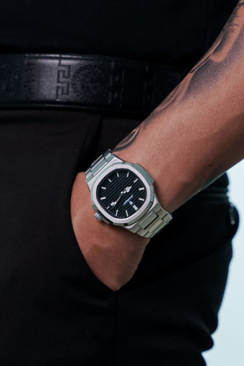 Montre Brillante Acier Homme