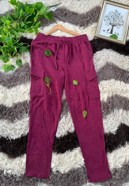 Pantalon cargo bordeaux pour homme