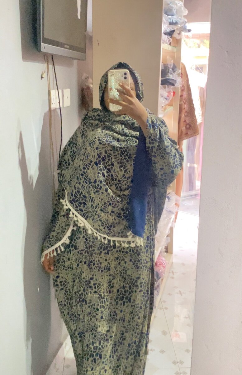 Two piece dress with big scarf