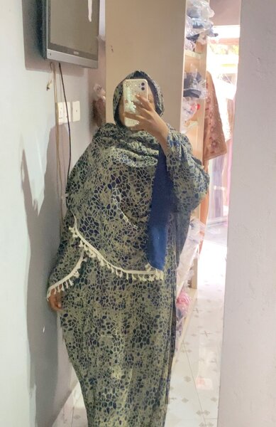 Two piece dress with big scarf