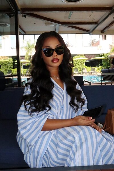 Caftan à Rayures Élégant