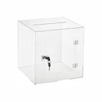 Acrylic donation boxes 6x6x6 charity and donation purposes