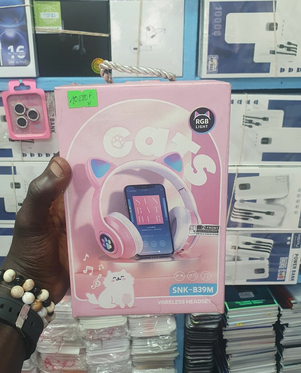 Casque sans fil oreilles de chat