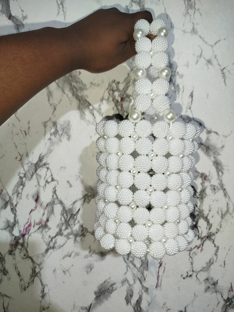 Sac en perle blanc