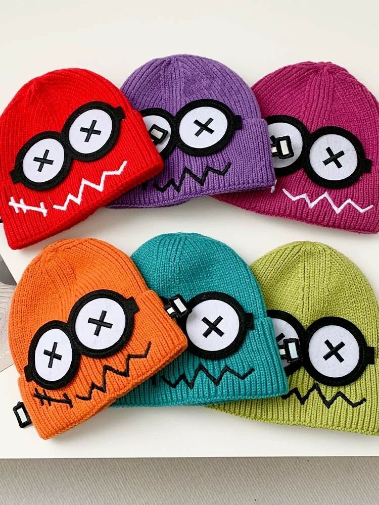 Bonnet Tricoté Monstre Coloré